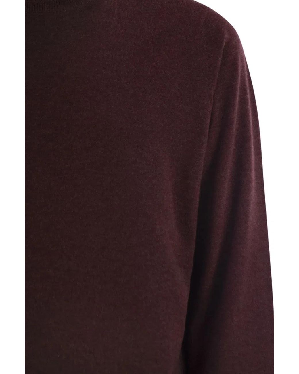 Brunello Cucinelli Red Cashmere Turtleneck Sweater for men