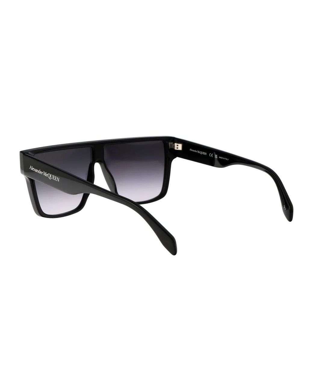 McQueen Black Acetate Sunglasses for men
