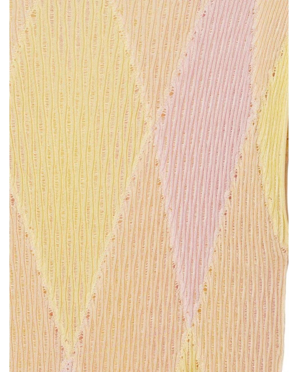 Burberry Pink Embroidered Cotton Blend Top