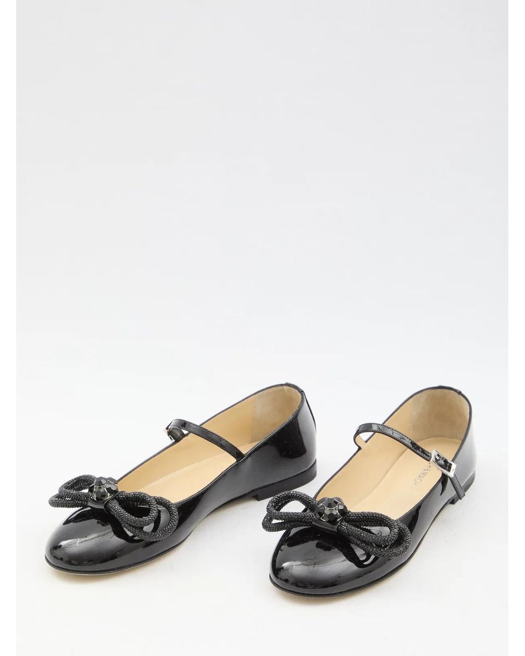 Mach & Mach Black Mach&Mach Double Bow Ballerinas