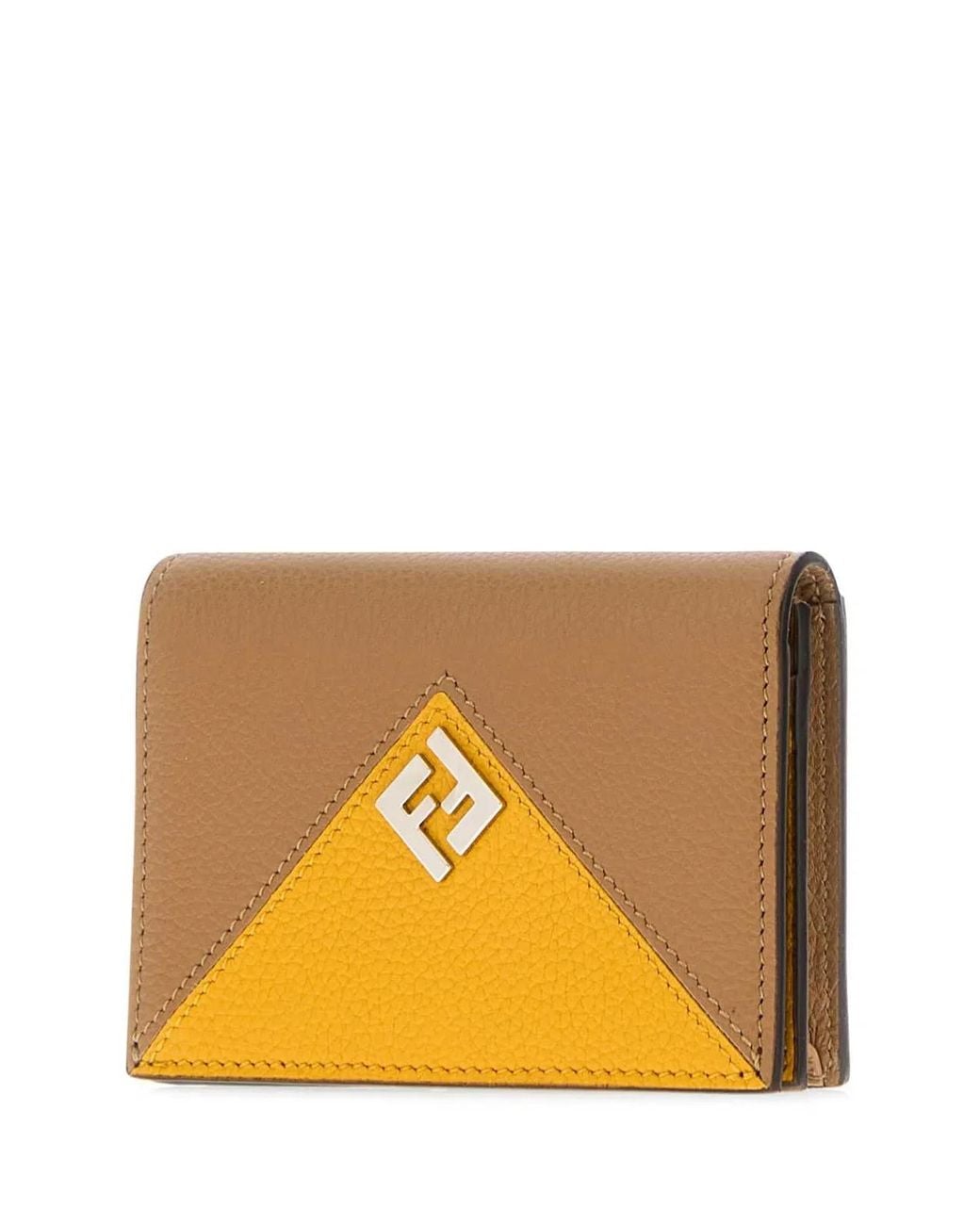 Fendi Orange Leather Card Holder for men