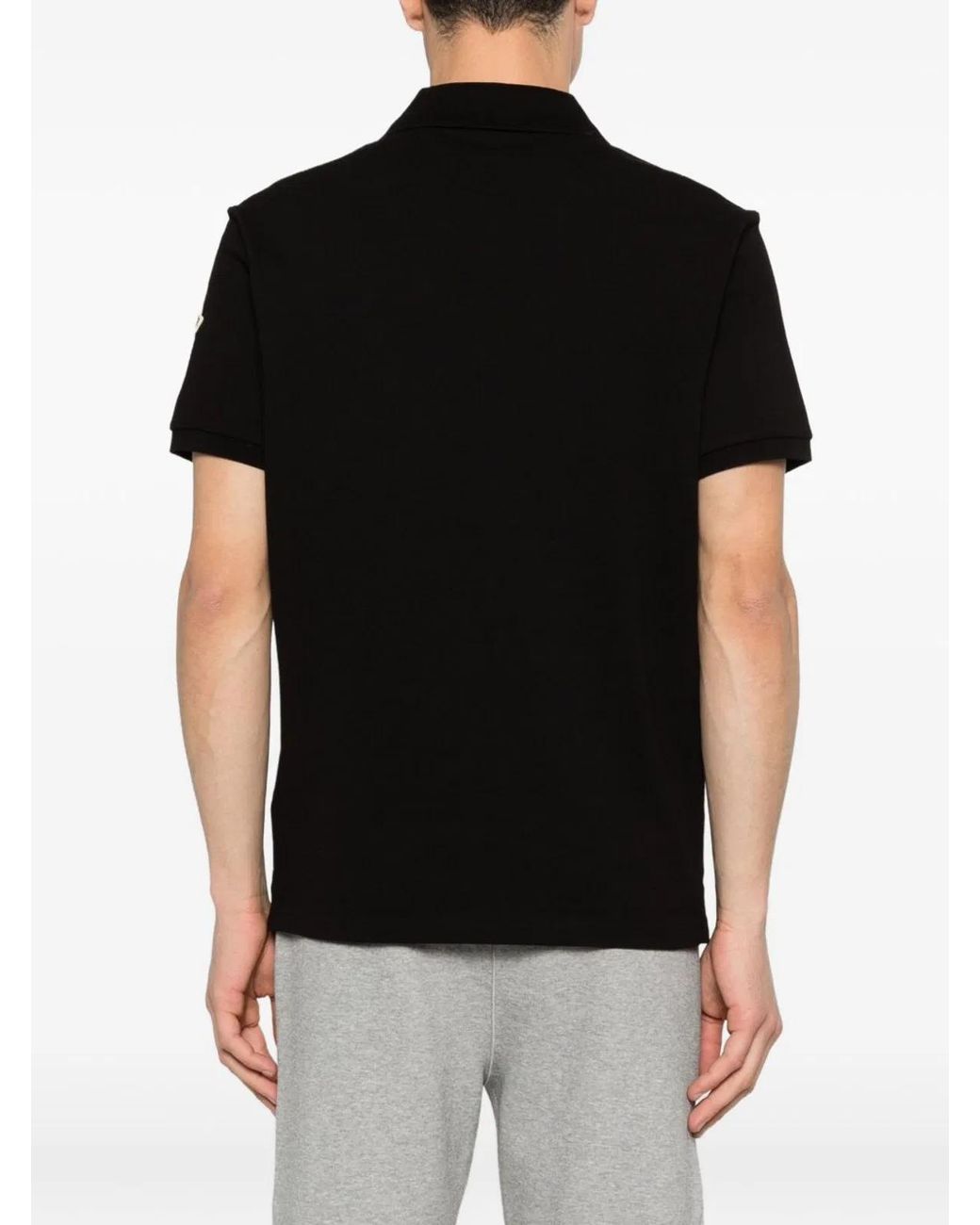 Moncler Black Ss Polo for men