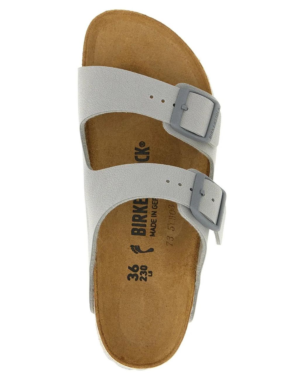 Birkenstock White 'Arizona Bs' Sandals