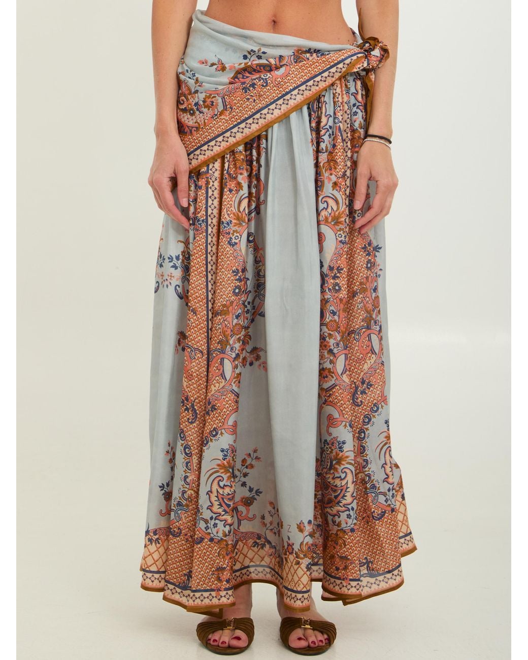 Zimmermann Multicolor Mahon Paisley Silk Long Dress
