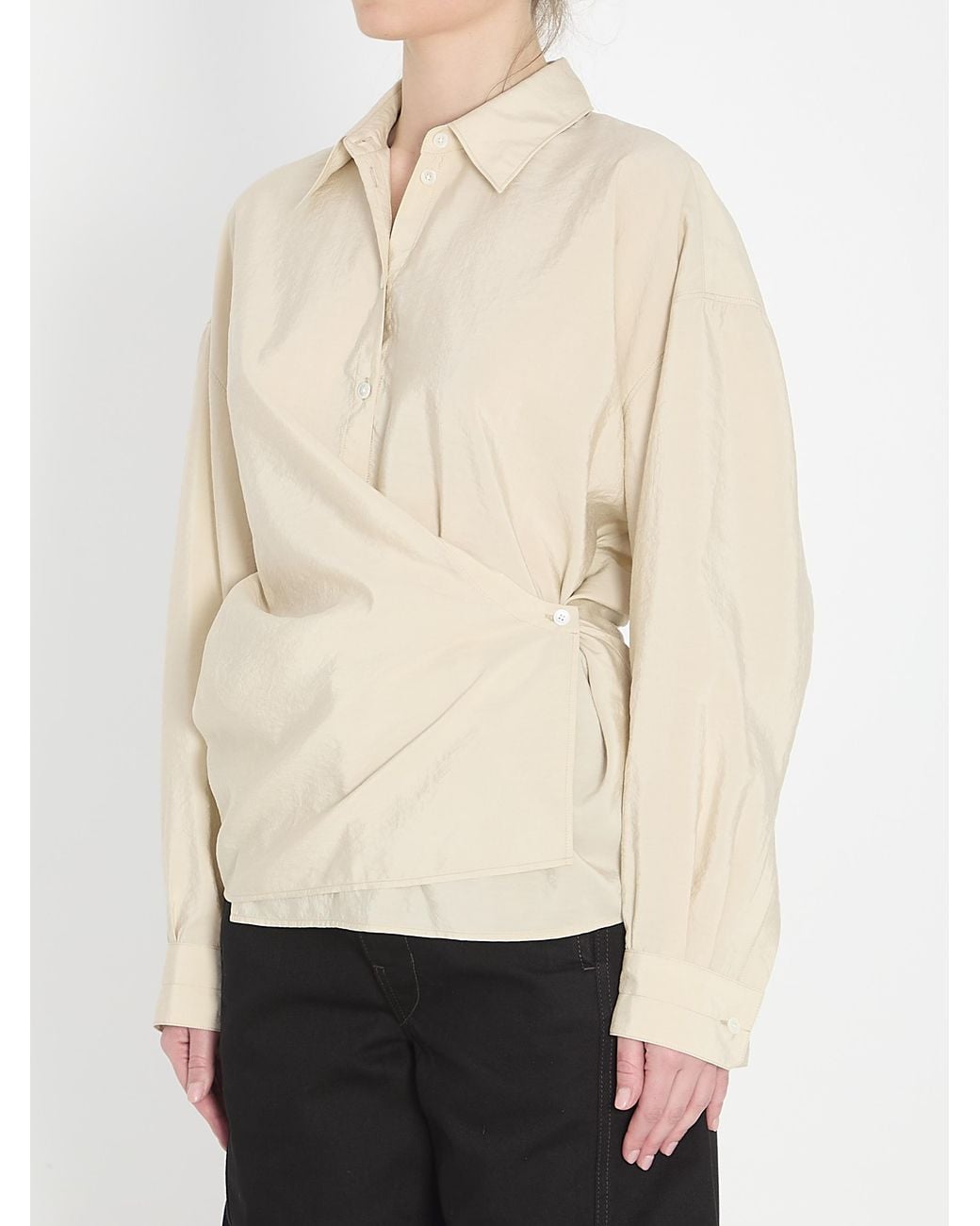 Lemaire Natural Draped Shirt