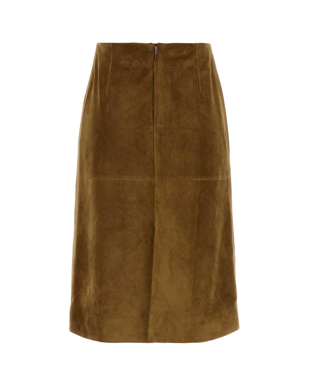 Jil Sander Natural Biscuit Suede Mini Skirt