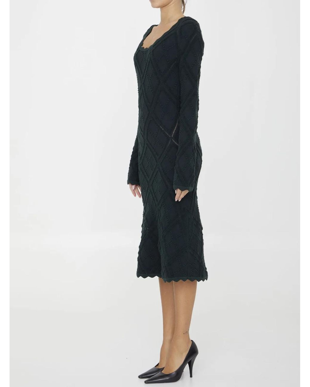 Burberry Black Aran Knit Dress