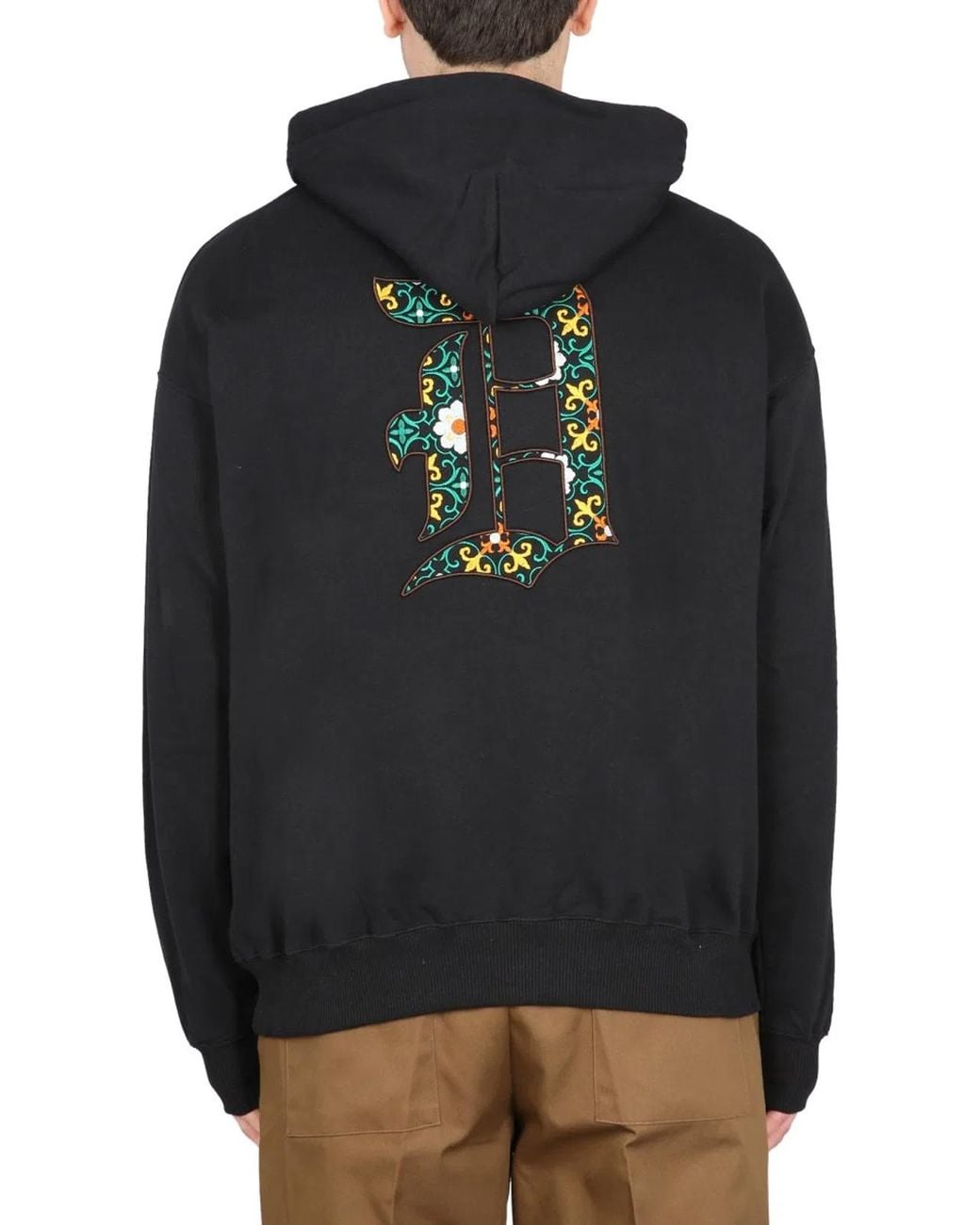 Drole de Monsieur Black Hooded Sweatshirt With Logo for men