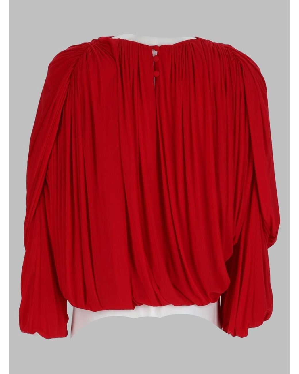 Magda Butrym Red Sculpted Statement Top For