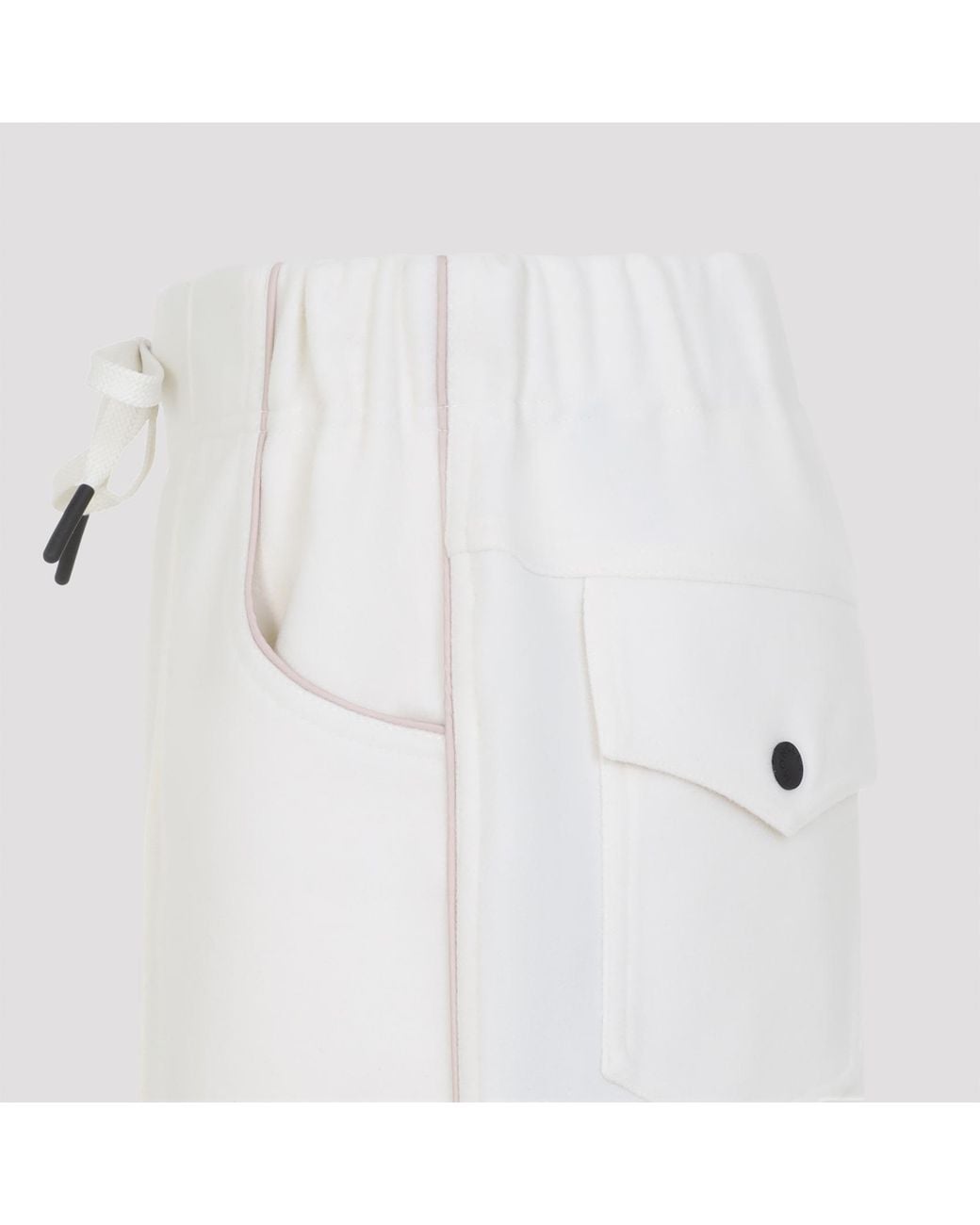 Moncler White Sweat Bottoms