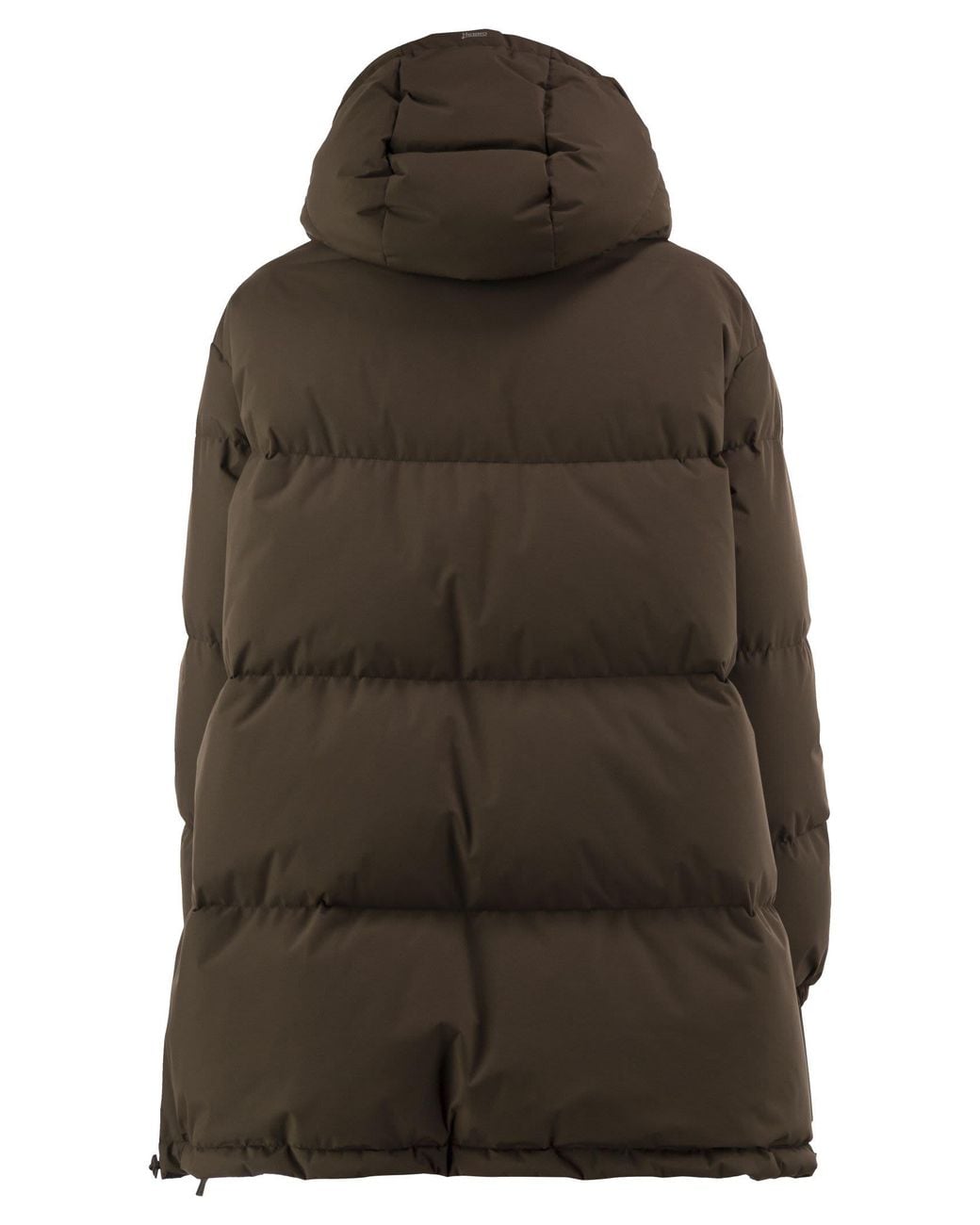 Herno Brown Medium 2-Layer Hooded Down Jacket
