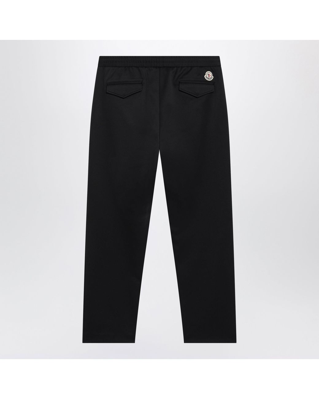Moncler Black Jogger Trousers With Logo Patch for men