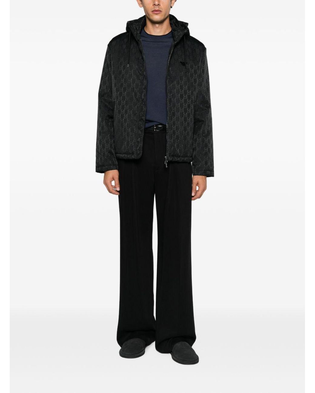 Emporio Armani Black Nylon Blouson Jacket for men