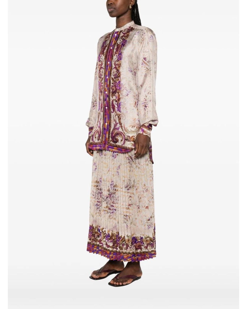 Pierre Louis Mascia Pink Printed Silk Shirt