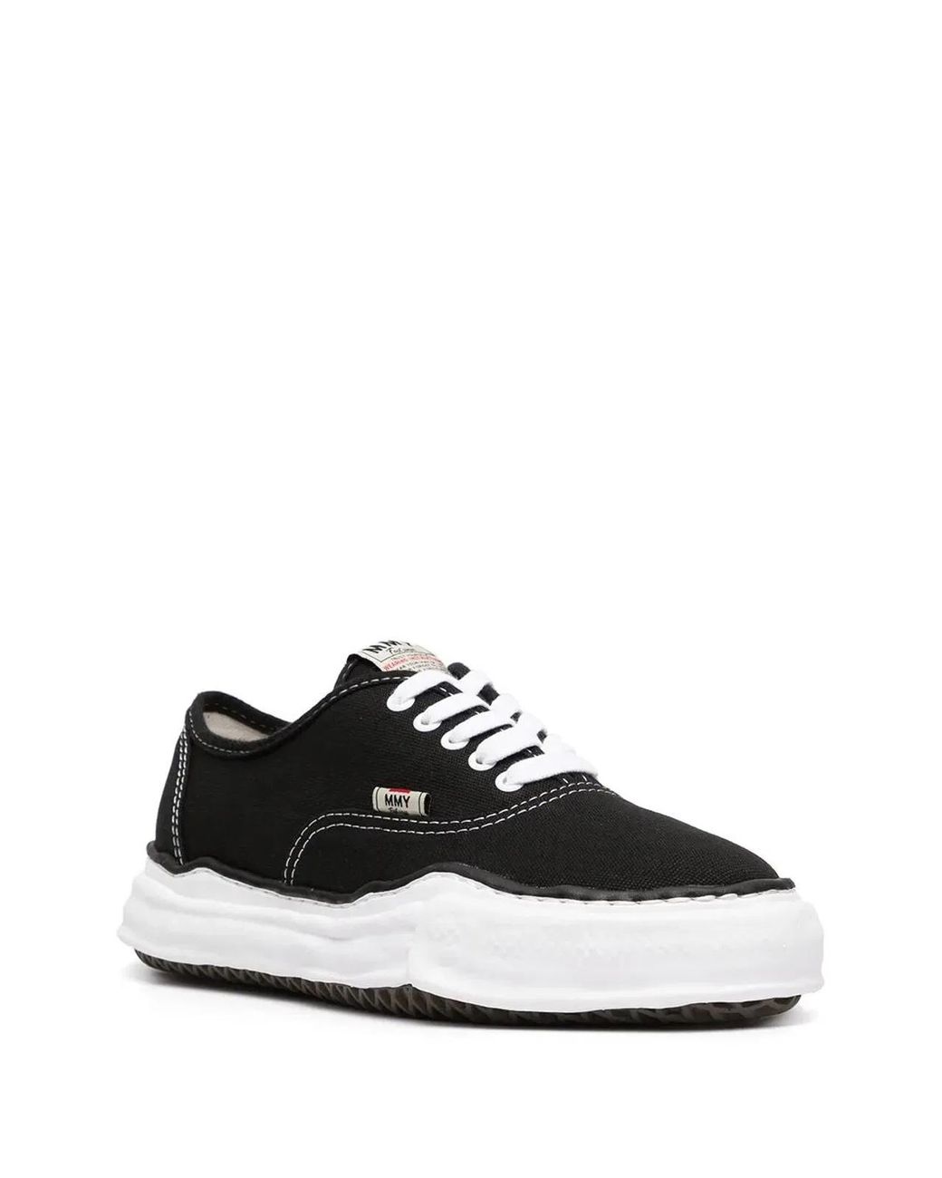 Maison Mihara Yasuhiro Black "Baker" Original Sole Canvas Low Top Sneakers