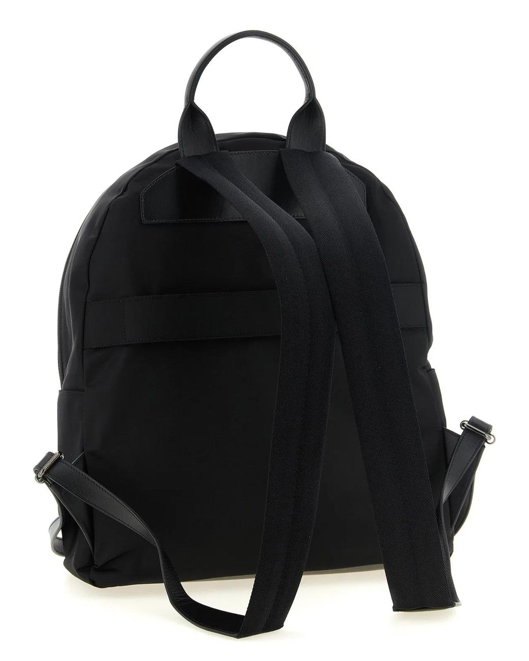 Kiton Black Logo Backpack for men
