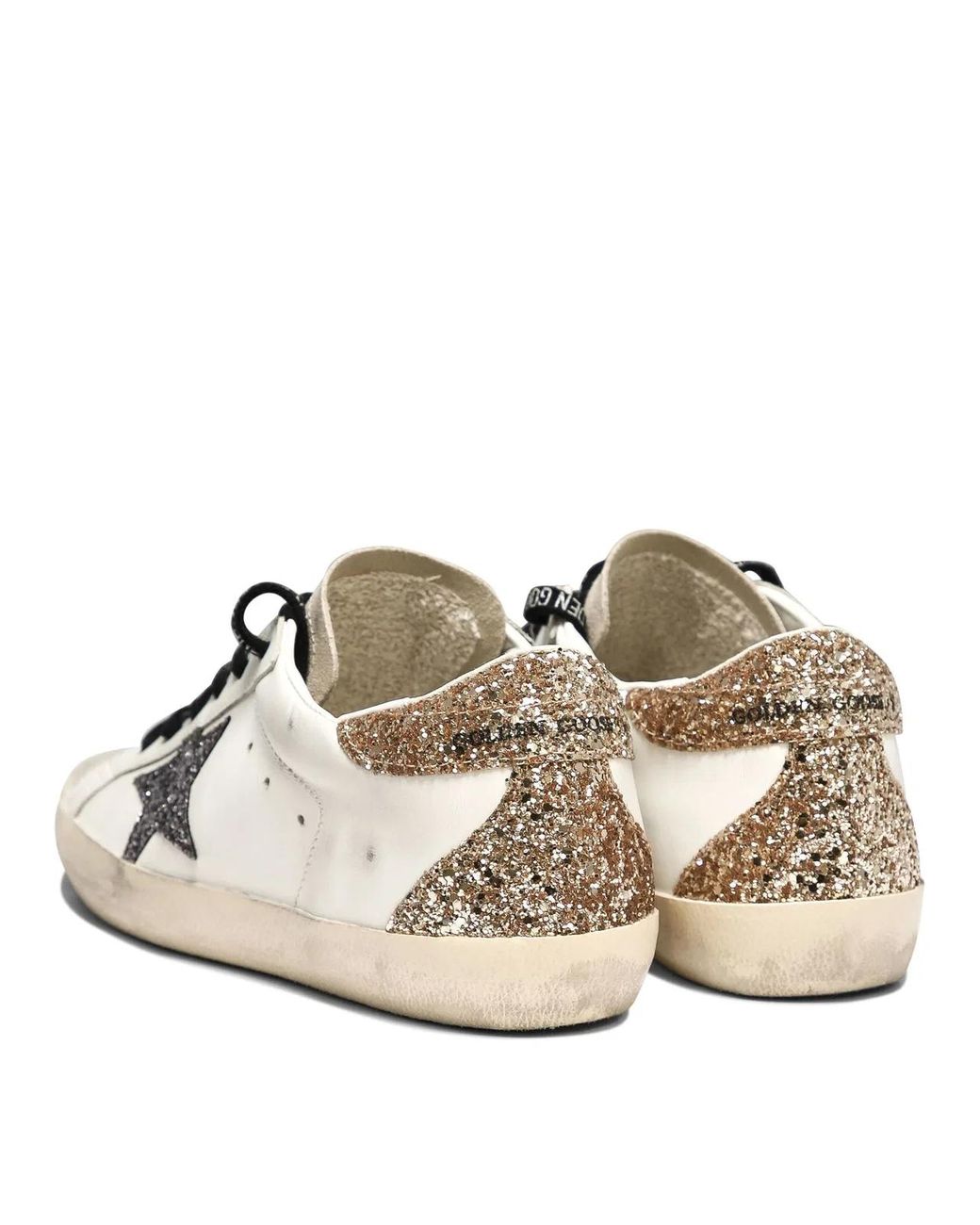 Golden Goose Deluxe Brand White "Super Star" Low Sneakers