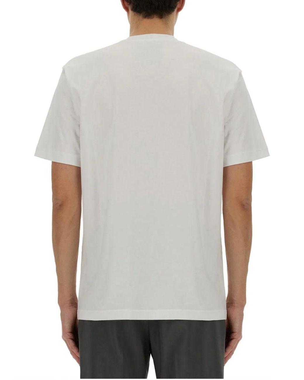 Moschino Couture Gray Logo Print Tshirt for men