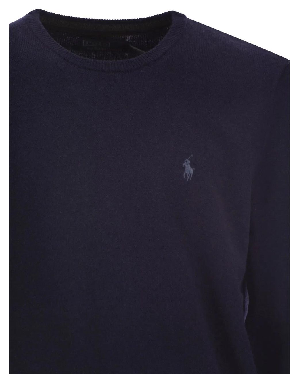 Polo Ralph Lauren Blue Wool Crew Neck Jumper for men
