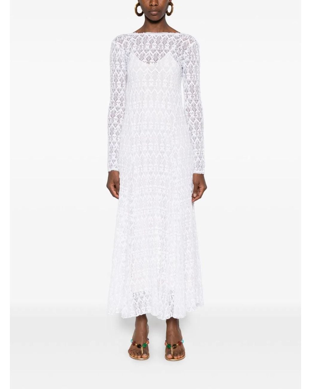 Forte_forte White Lace Long Dress