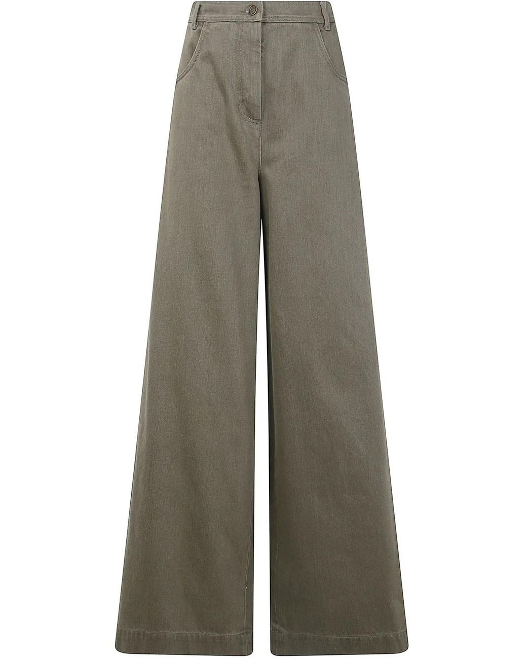 Max Mara Gray Mxmalamaro Denim Trousers