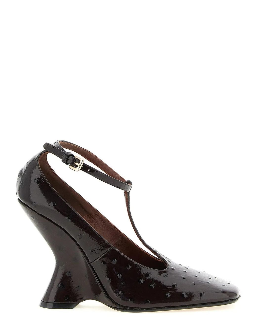 Dries Van Noten Red Sculptural Heel Pumps