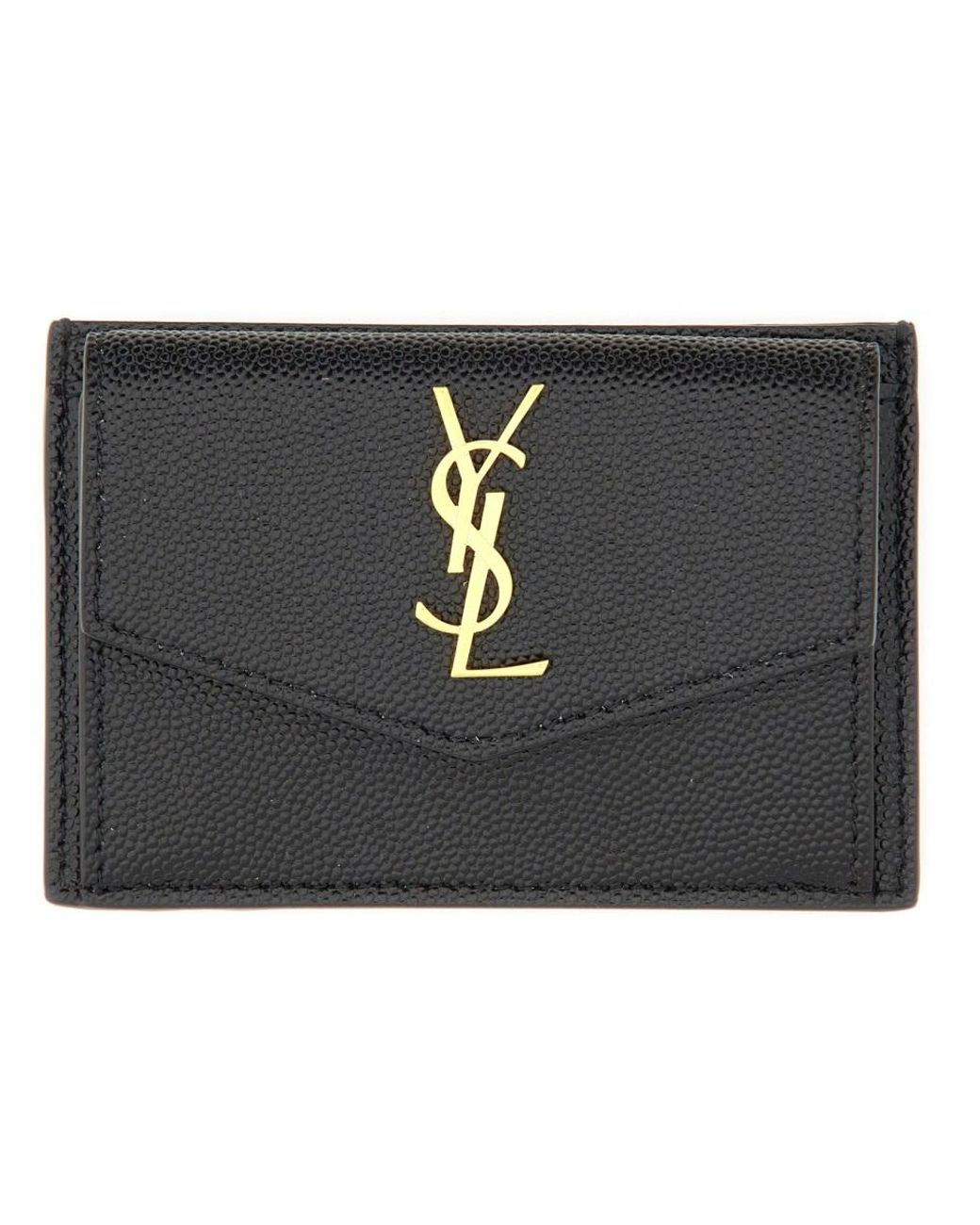 Saint Laurent Blue Uptown Flap Card Case