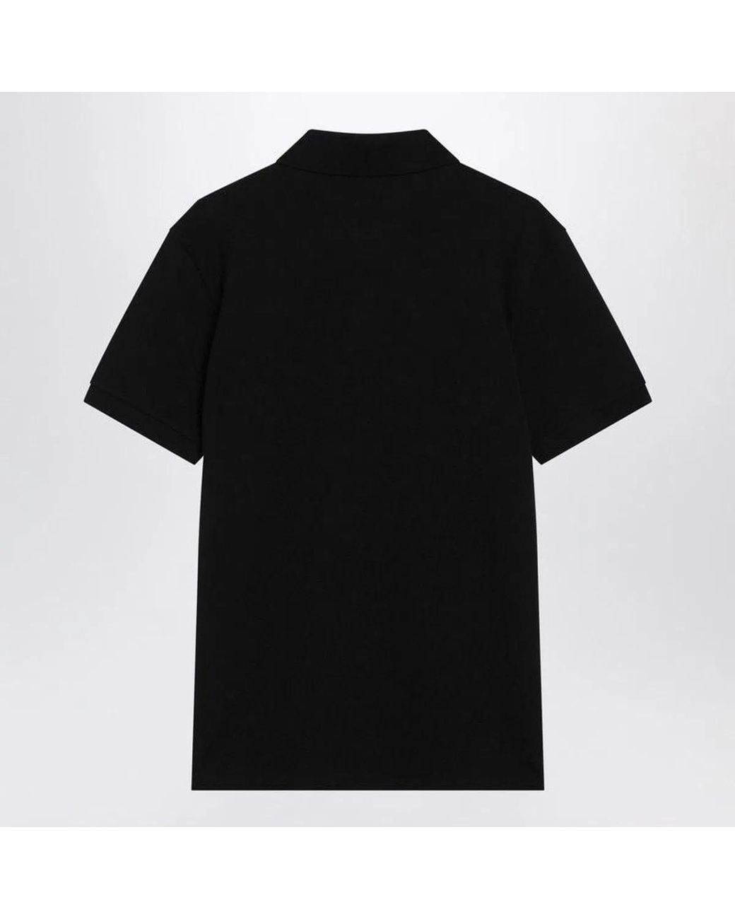 Moncler Black Logo-Embroidered Polo Shirt for men