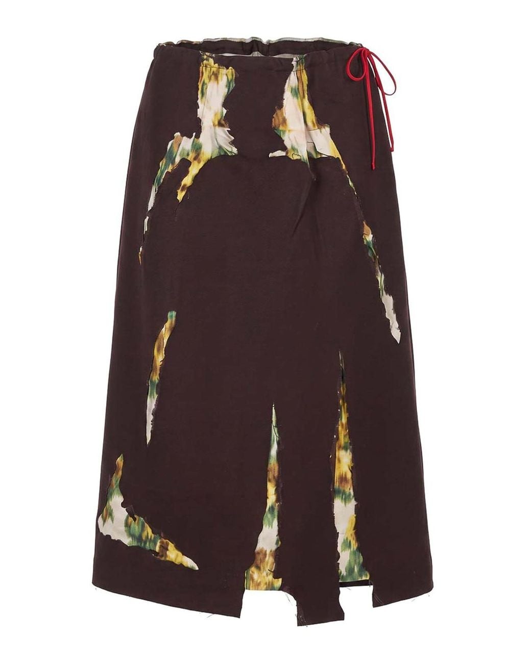 Prada Purple Gabardine Midi Skirt