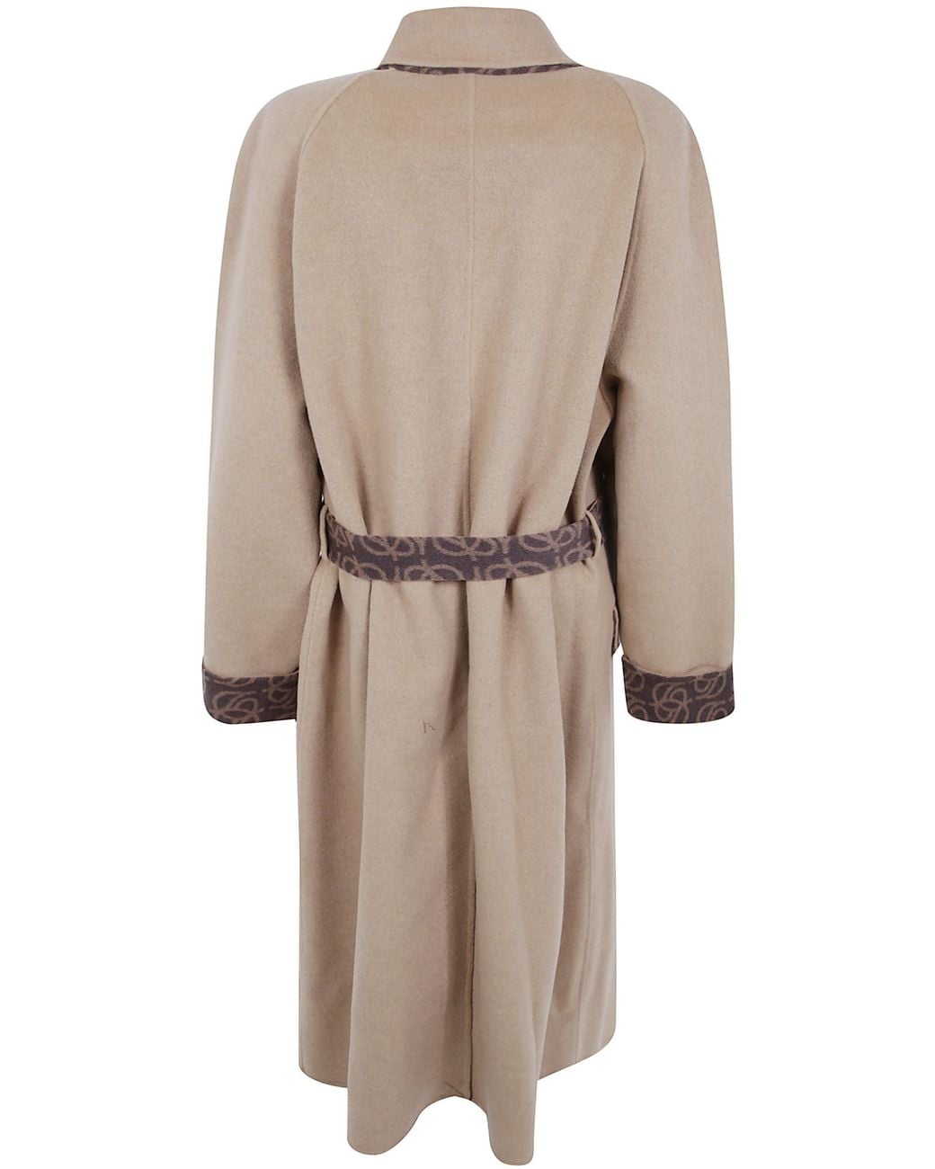 Drole de Monsieur Natural "Monogram" Double Face Long Belted Coat for men