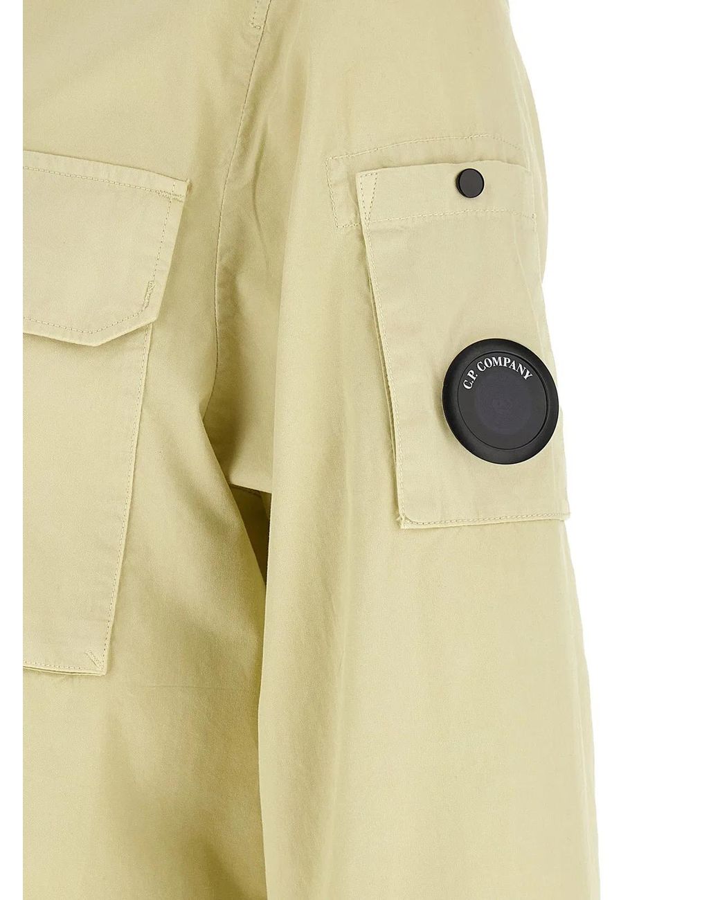C P Company Yellow 'Lens' Overshirt for men