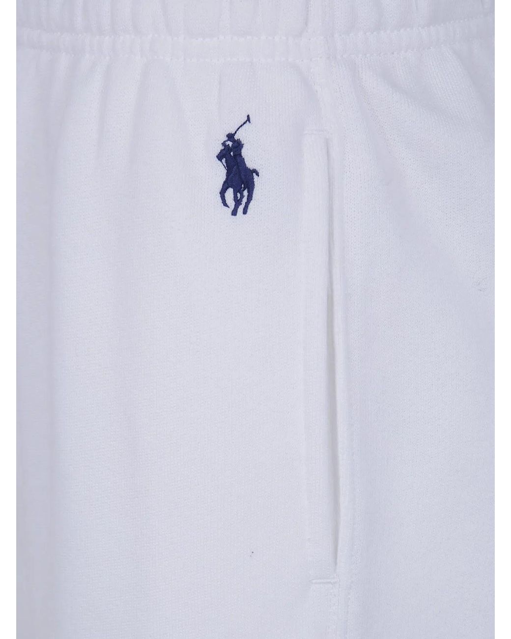 Polo Ralph Lauren White Knit Open Bottom Sweatpants