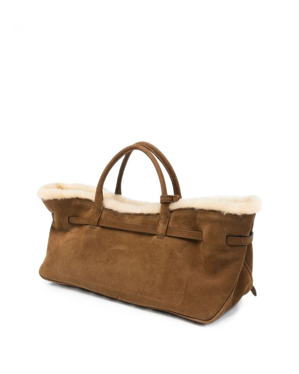 MARGE SHERWOOD Brown Grandma Leather Tote Bag