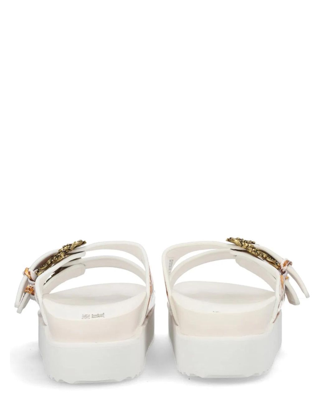 Versace Jeans Couture White Polyurethane Flat