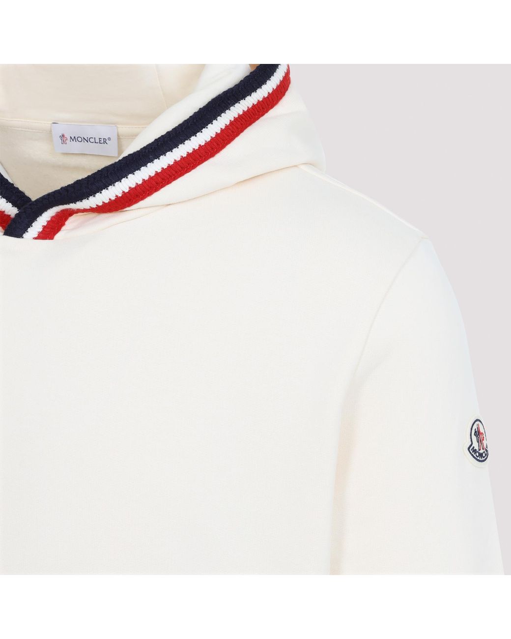 Moncler White Misccellaneous Sweater Hoodie for men
