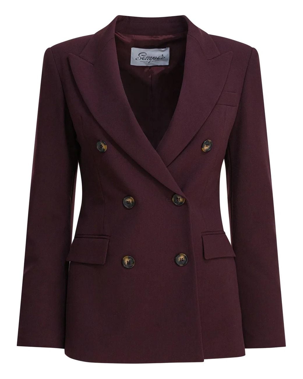 Semler Purple Bordeaux Elastane Jacket