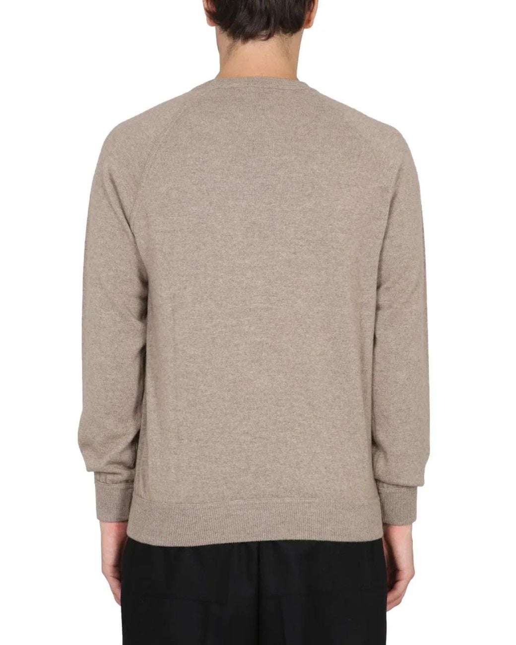 Drumohr Gray Crossneck Ribbed Collar Jersey for men