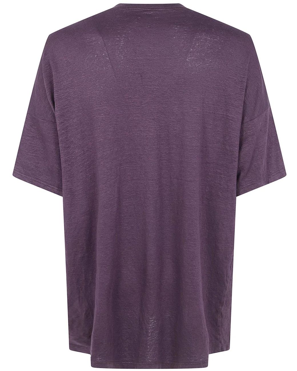 MD75 Purple Linen Oversized T-Shirt for men