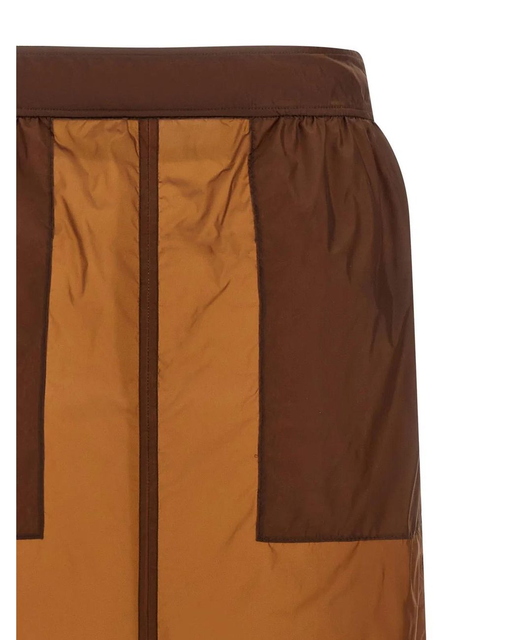 Saint Laurent Brown Nylon Skirt