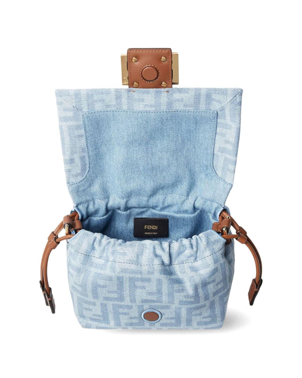 Fendi Blue Borsa Baguette Soft Small