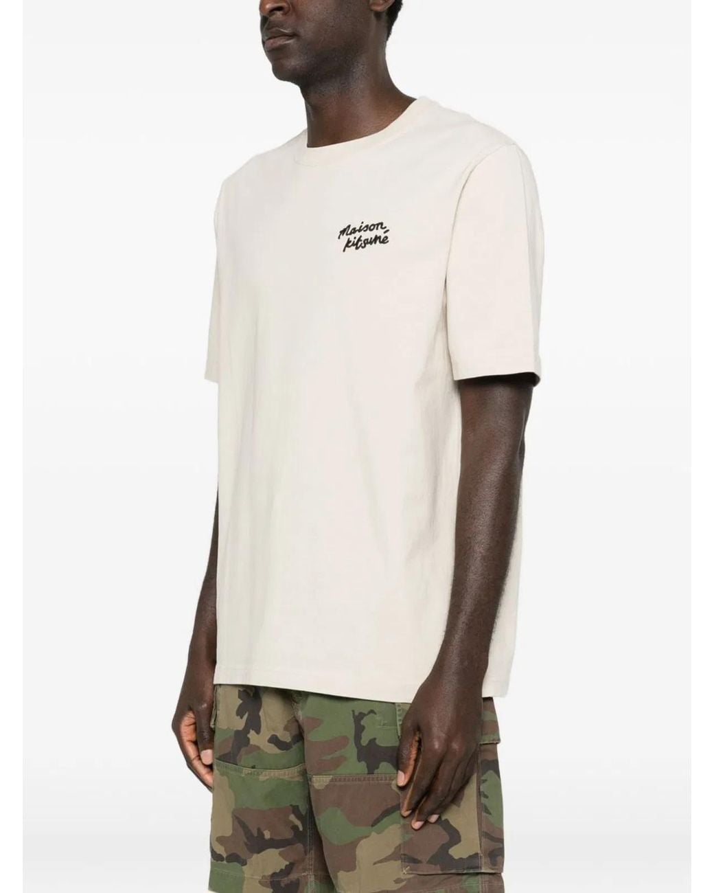 Maison Kitsuné White Maison Kitsuné Handwriting Comfort Tee S for men