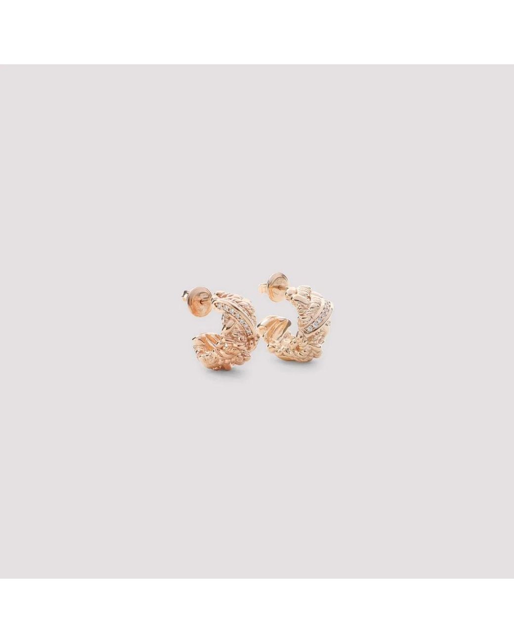 Bottega Veneta White Brass Earrings