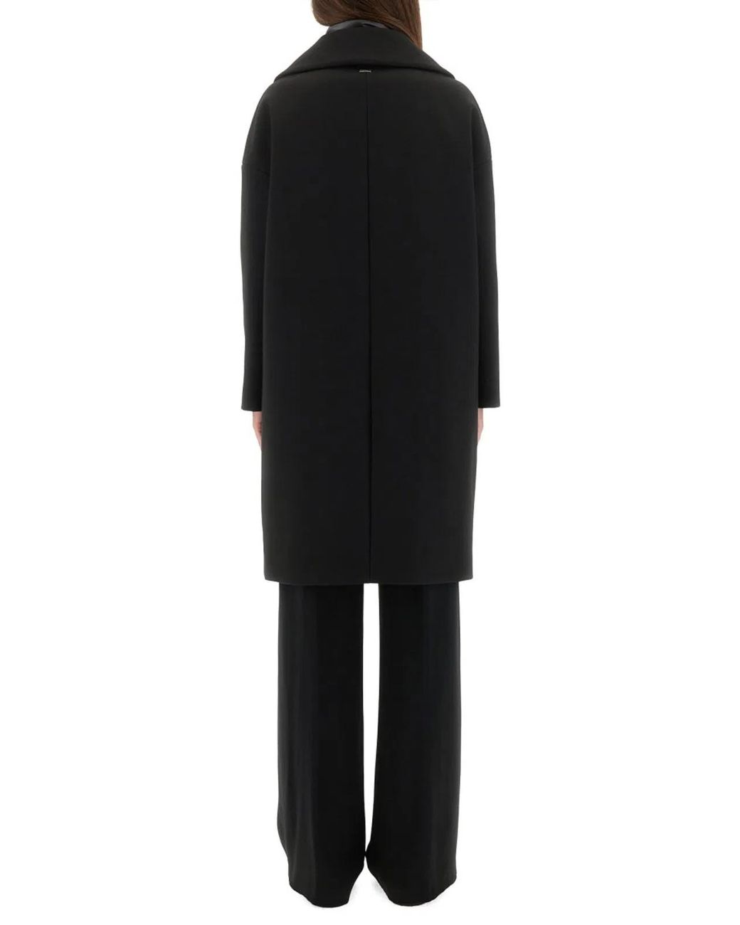 Herno Black Wool Coat