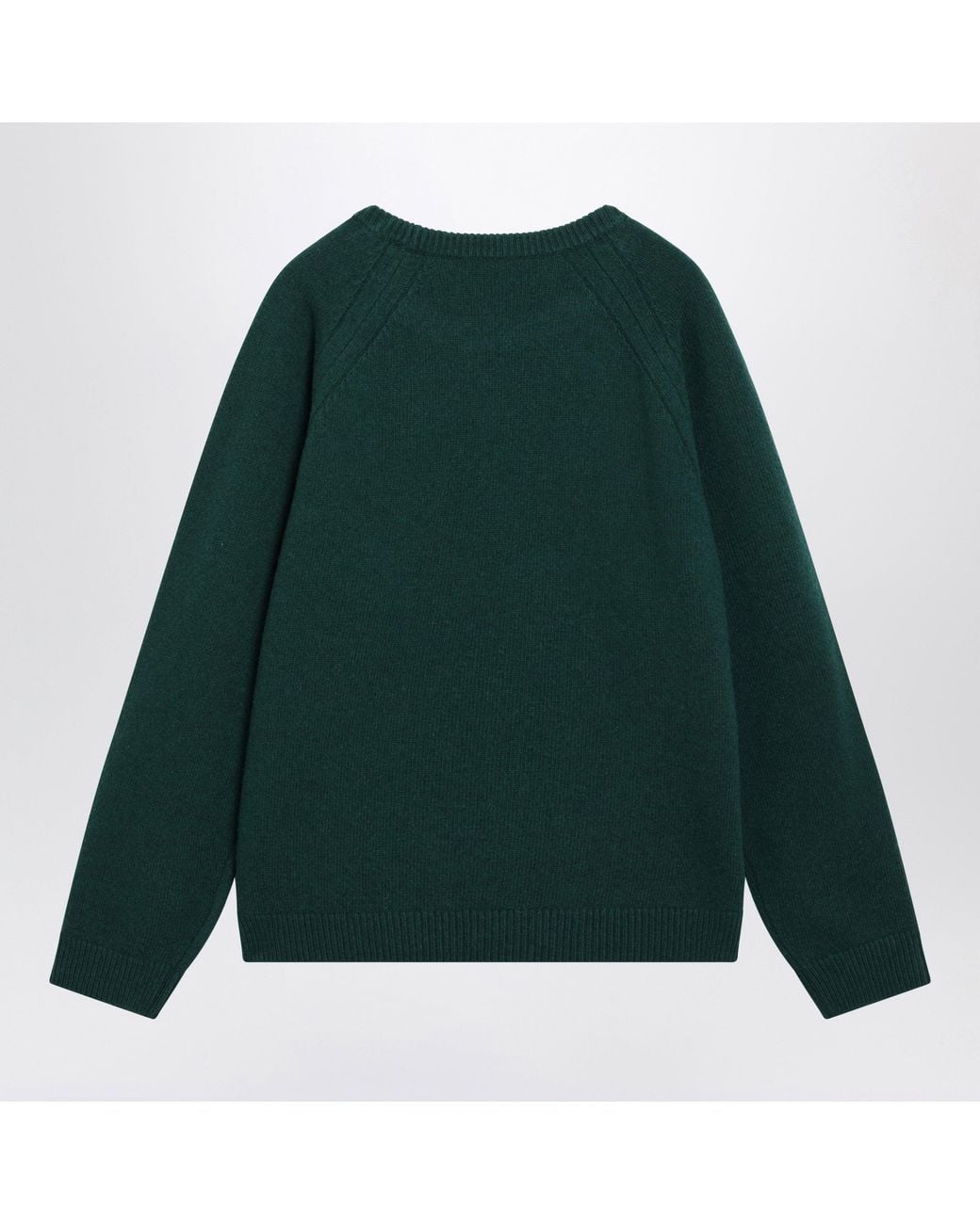 J.W. Anderson Green Jw Anderson Forest Wool Sweater With Logo Embroidery for men
