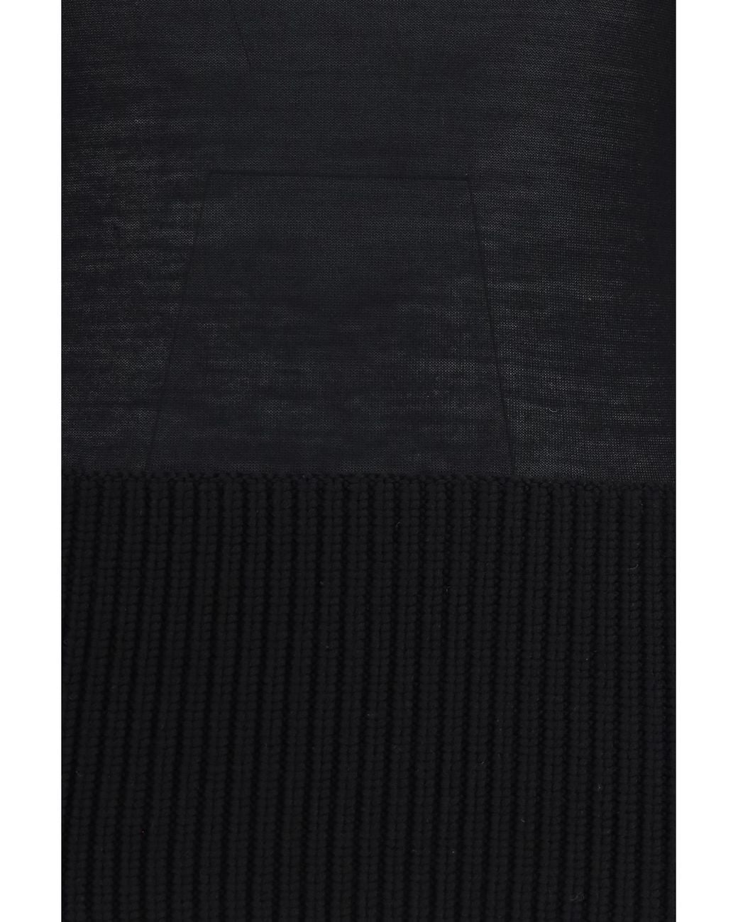 Alaïa Black Alaia Merino Wool Crewneck Top