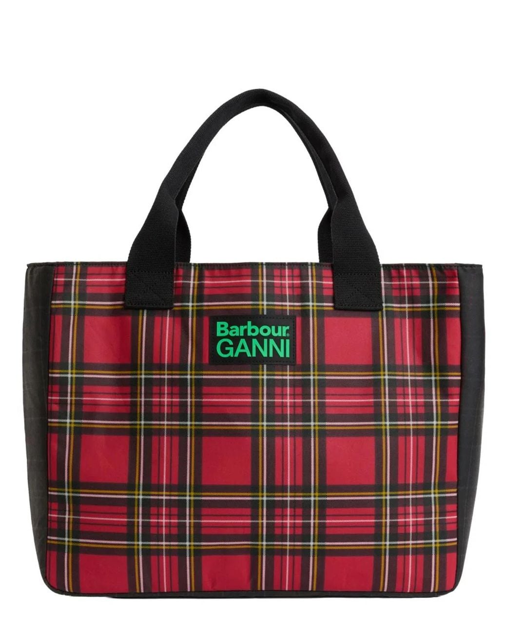 Barbour Red Waxed Cotton Tote Bag