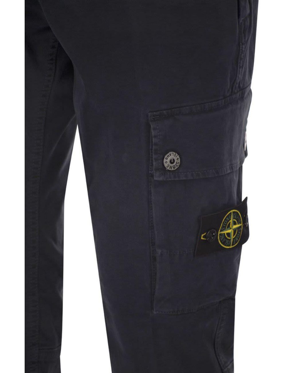 Stone Island Blue Slim-Fit Cargo Trousers for men
