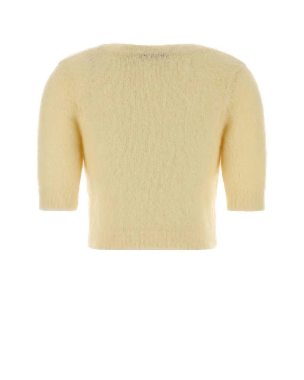Alessandra Rich Natural Pastel Mohair Blend Sweater