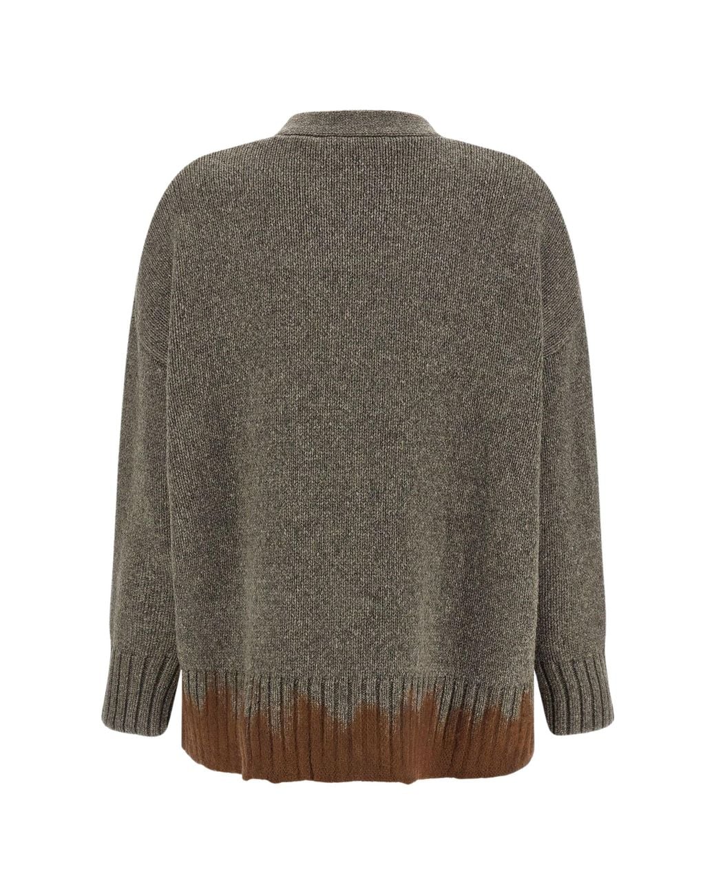 Tela Gray Tawan Dip-Dye Cardigan