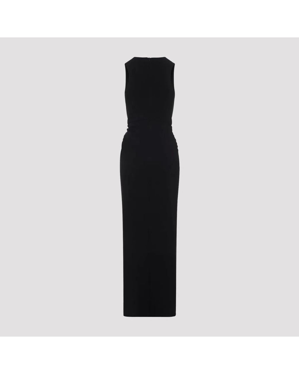 Max Mara Black Spxsaletta – Long Stretch Jersey Dress With Draping And Cut-Out